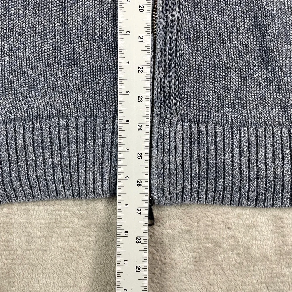 Banana Republic‎ 100% Linen Jacket Men XL Blue Knit Mock Neck Casual Preppy